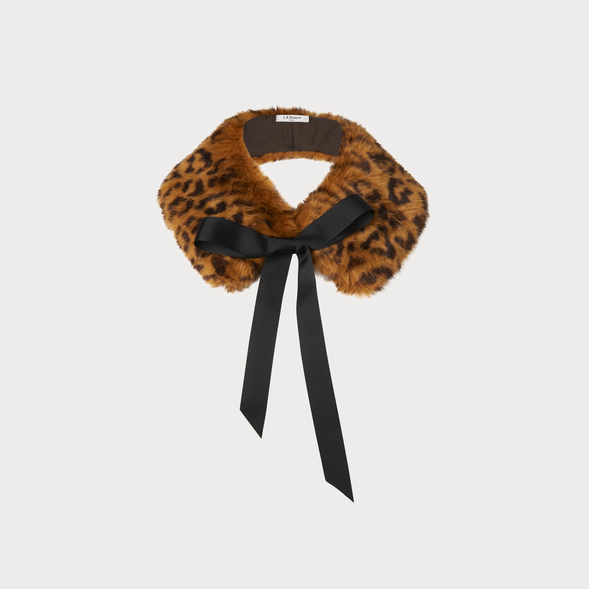 Ivone Leopard Print Faux Fur